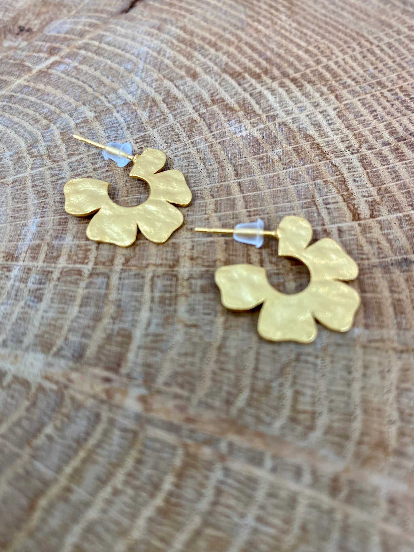 Créoles Fleurs en laiton