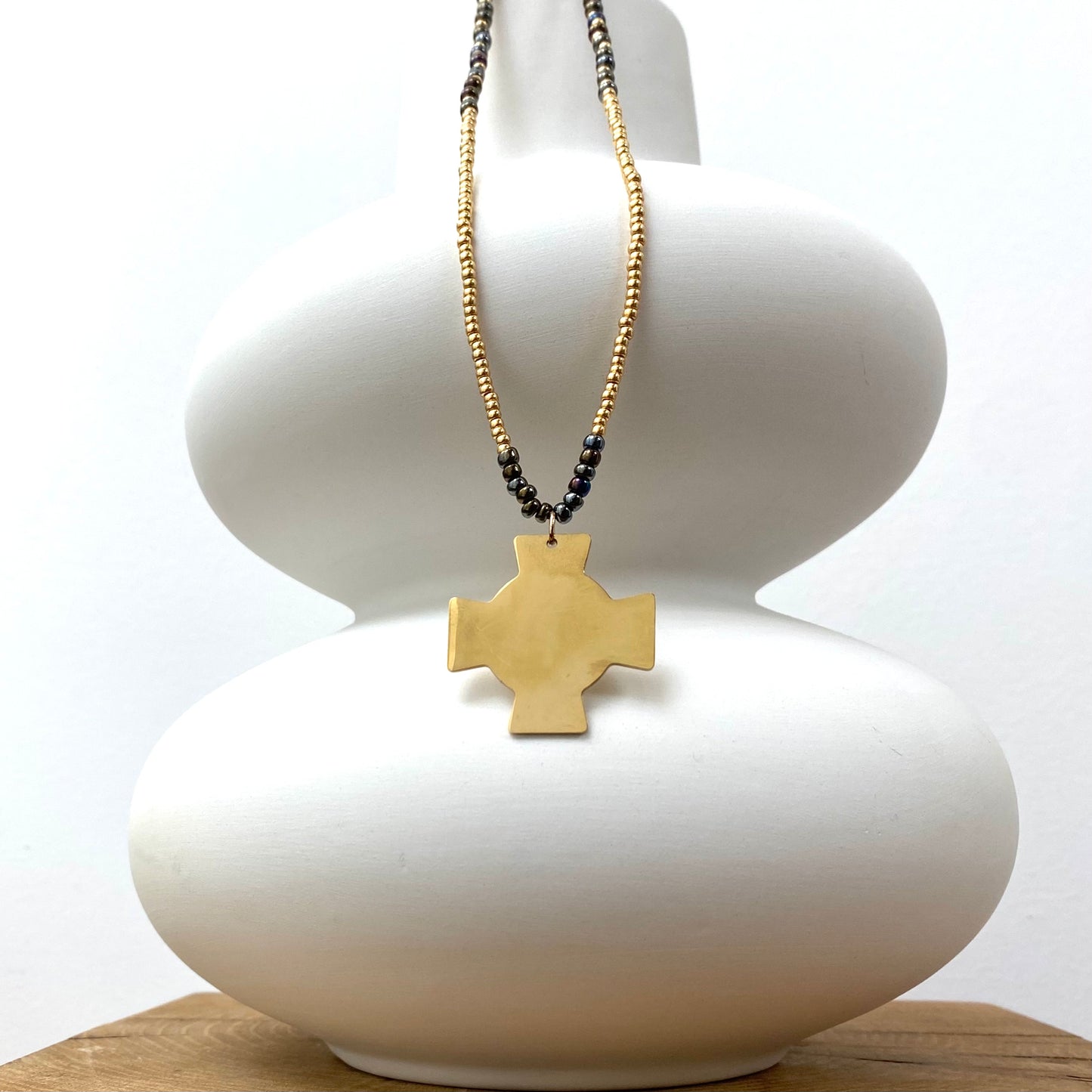 Sautoir Perles et Croix