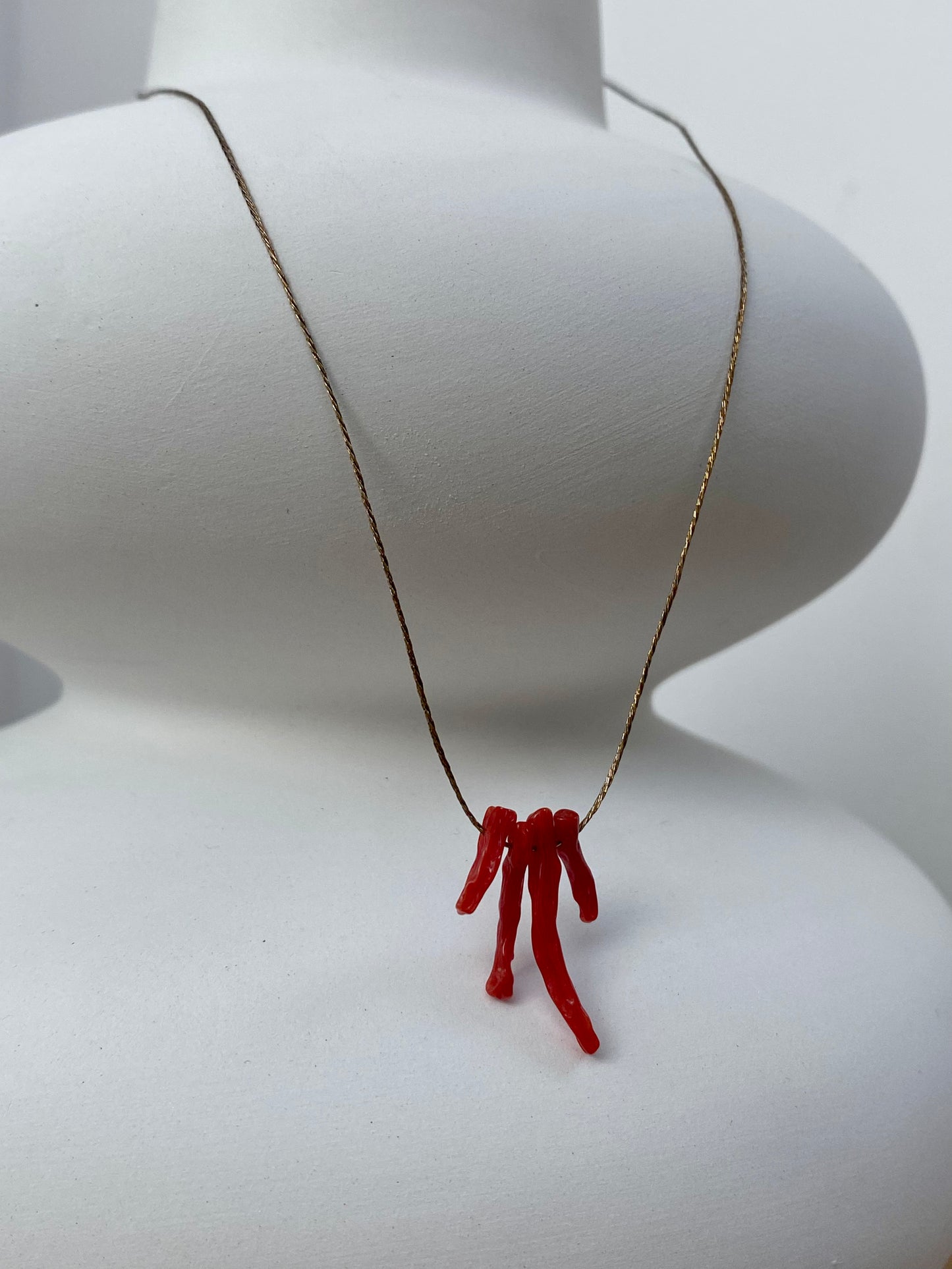 Collier corail bronze