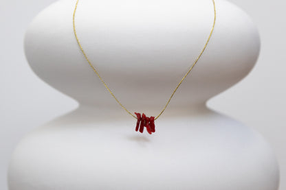 Collier Corail Fil Doré