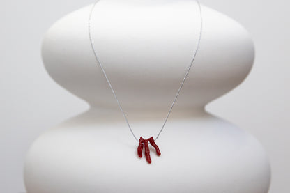 Collier Corail Argenté