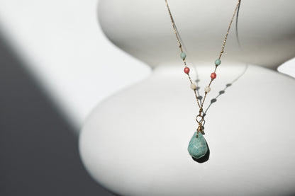 Collier Goutte Bleu