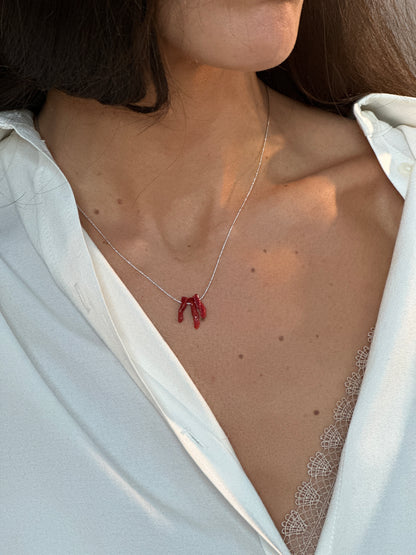 Collier Corail Argenté