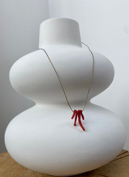 Collier corail bronze
