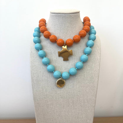 Colliers perles de couleur
