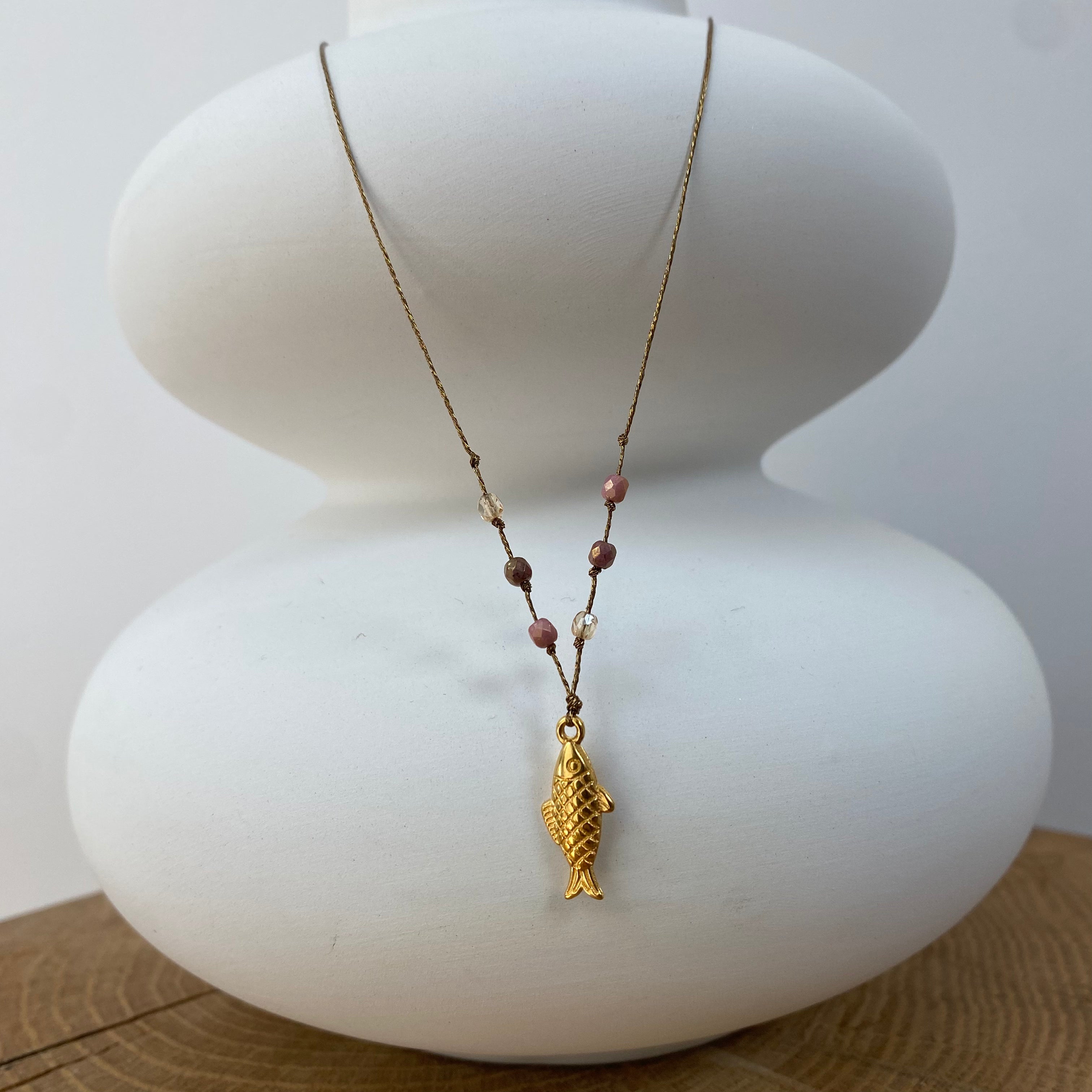 Collier Pendentif Poisson Délicat - Longueur 39 Cm, Alliage Et Plastique - Style Bohème été - Cadeau Pour Femme, Maman, Amie